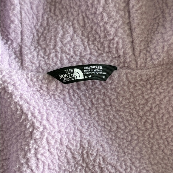 The North Face Girls Hooded Nylon Jacket Purple Fleece and Sherpa Lined - Picture 15 of 16